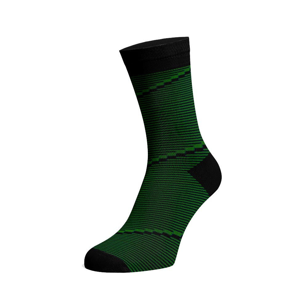 Společenské ponožky Spirála Zelená Bavlna 35-38