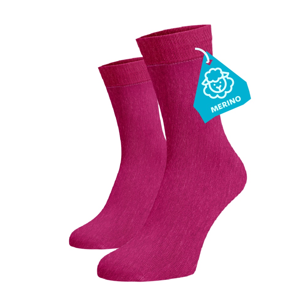 Ružové ponožky MERINO 39-41
