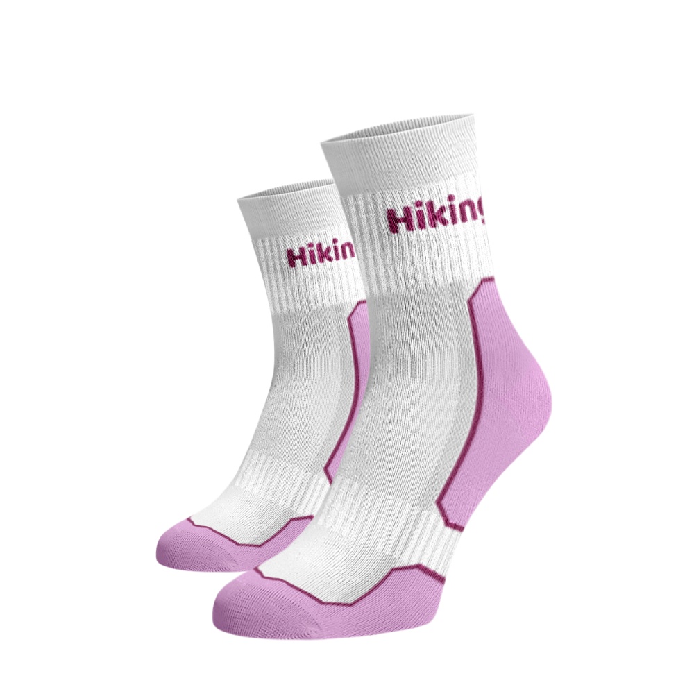 Hrubé funkční ponožky Hiking - bílofialové 42-44