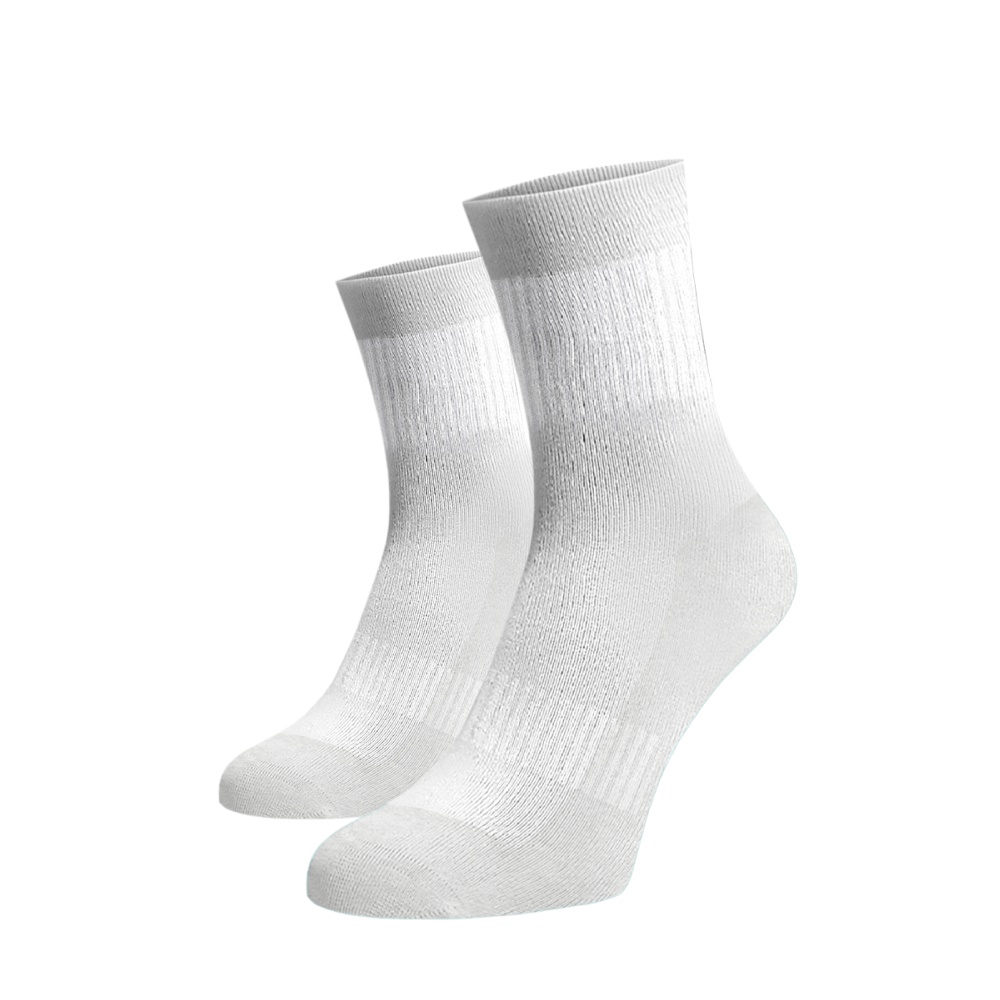 Střední ponožky se zesílenou froté nášlapnou části - bílé 42-44