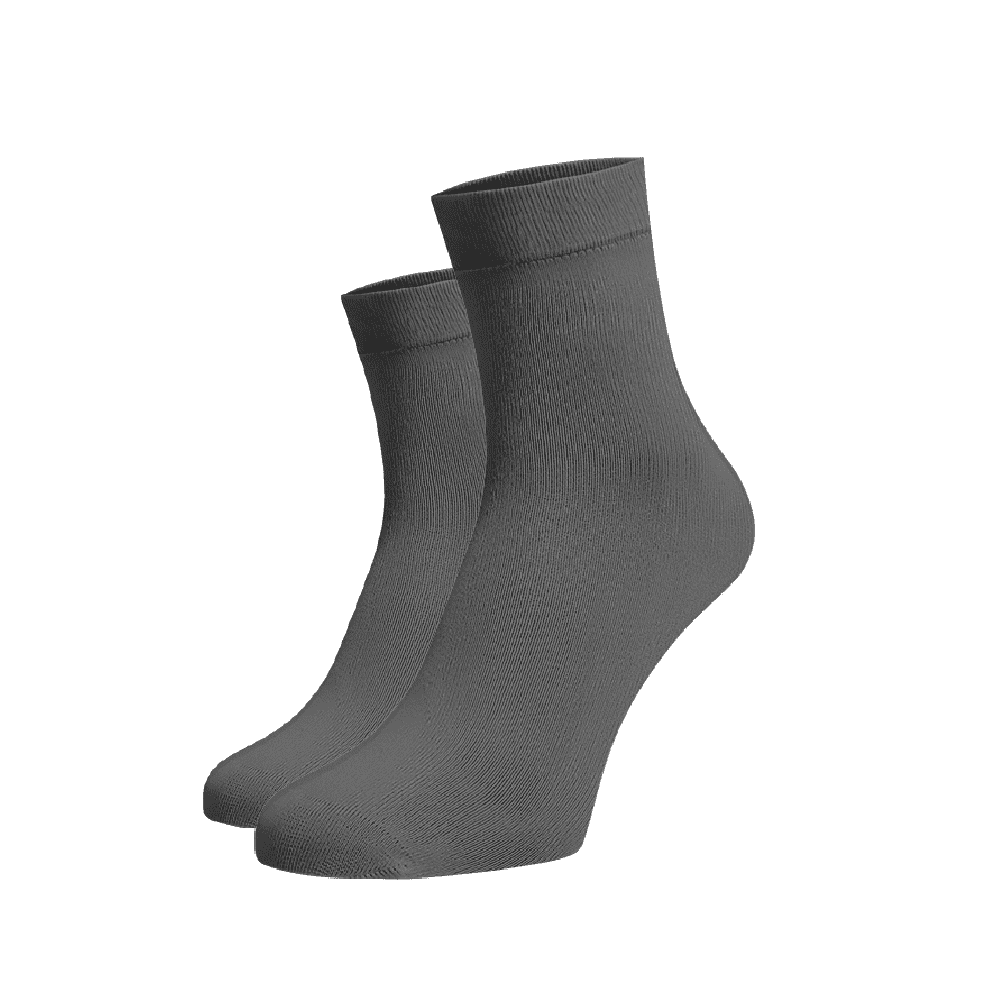 Střední ponožky tmavě šedé Tmavě šedá Bavlna 35-38