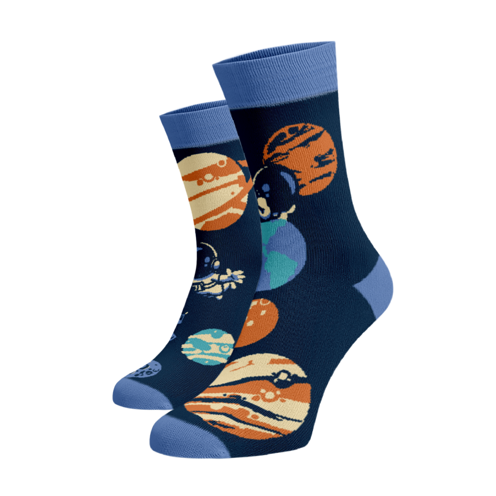 Veselé ponožky Vesmír Tmavě modrá Bavlna 42-44