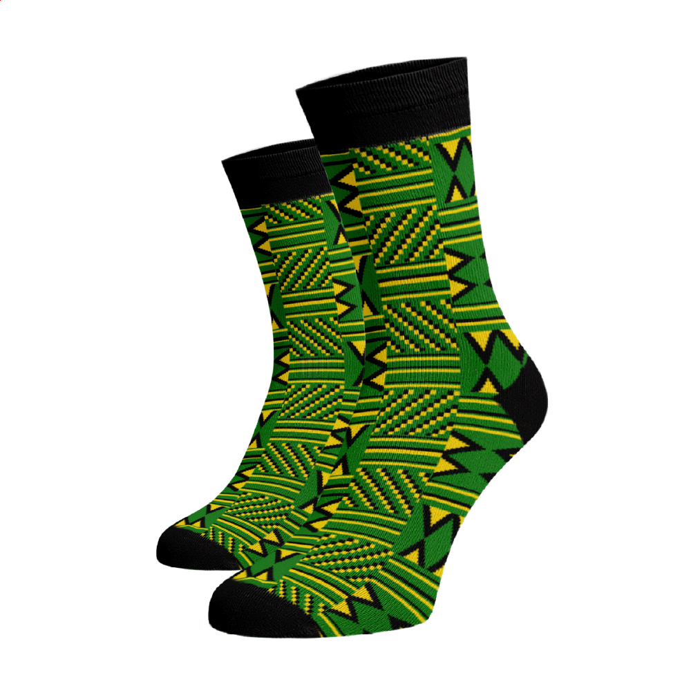 Veselé ponožky Afro 1 Zelená Bavlna 35-38