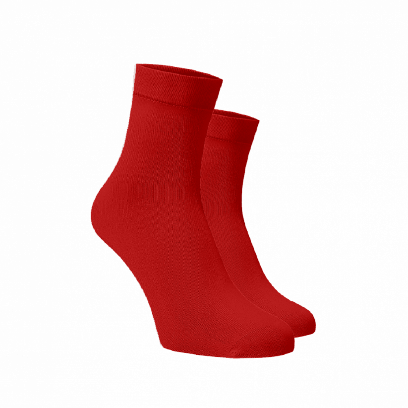 Střední ponožky červené - Barva: Červená, Velikost: 42-44, Materiál: Bavlna
