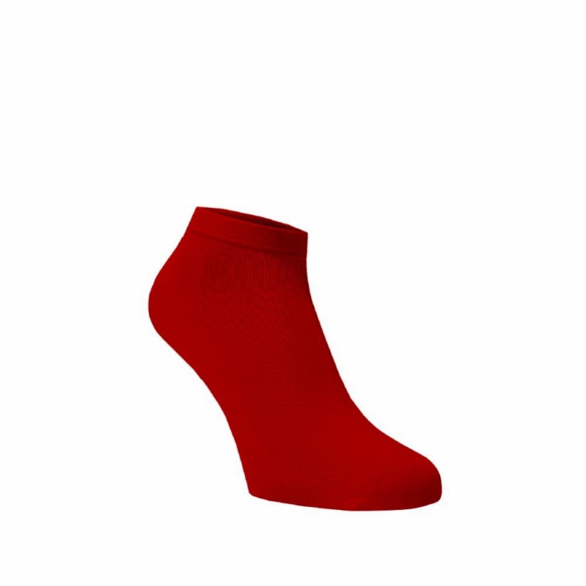 Bambusové členkové ponožky Červené - Barva: Červená, Veľkosť: 42-44, Materiál: Viskoza (Bambus)