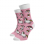 Veselé ponožky Jednorožci - Barva: Světlé růžová, Velikost: 42-44, Materiál: Bavlna