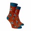 Veselé ponožky Buldoček - Barva: Oranžová, Veľkosť: 45-46, Materiál: Bavlna
