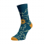 Veselé ponožky Znamení zvěrokruhu Rak - Barva: Tmavě modrá, Velikost: 42-44, Materiál: Bavlna