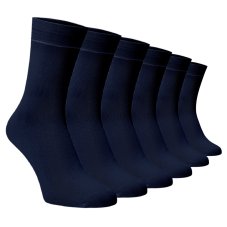 Zvýhodněný set 6 párů vysokých ponožek - modrá
