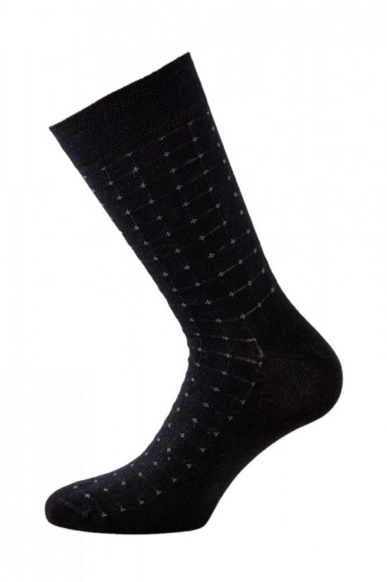 Společenské ponožky Cyril - Barva: Černá, Velikost: 42-44, Materiál: Bavlna