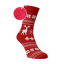 Teplé ponožky Norský vzor - Barva: Červená, Velikost: 45-46, Materiál: Bavlna