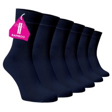 Zvýhodnený set 6 párov bambusových vysokých ponožiek – modrá