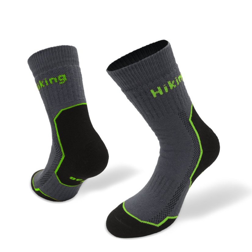 Hrubé funkční ponožky Hiking - tmavě šedé