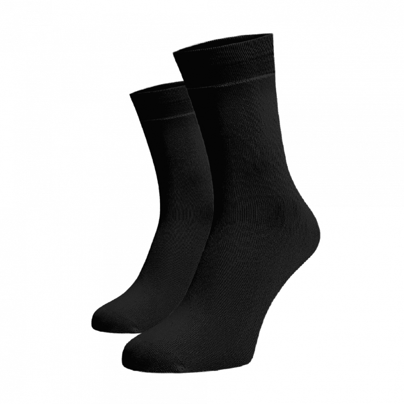 Bambusové vysoké ponožky černé - Barva: Černá, Velikost: 35-38, Materiál: Viskoza (Bambus)