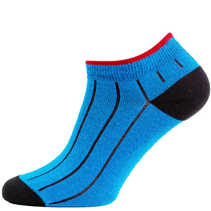 Nízké ponožky Žebro kotník - Barva: Modrá, Velikost: 35-38