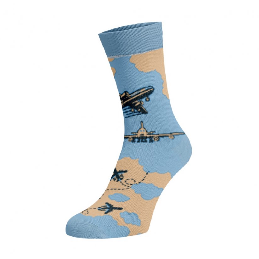 Veselé ponožky lietadlá a oblaky
