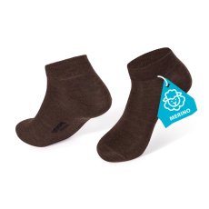 Skarpetki do kostek z MERINO - brązowy