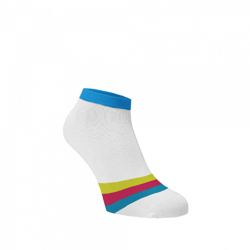Trikolor zokni - Szín: Fehér, Méret: 42-44, Alapanyag: Viszkóz (Bambusz)