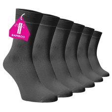 Zvýhodnený set 6 párov bambusových vysokých ponožiek – tmavosivá