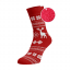 Teplé ponožky Norský vzor - Barva: Červená, Velikost: 45-46, Materiál: Bavlna