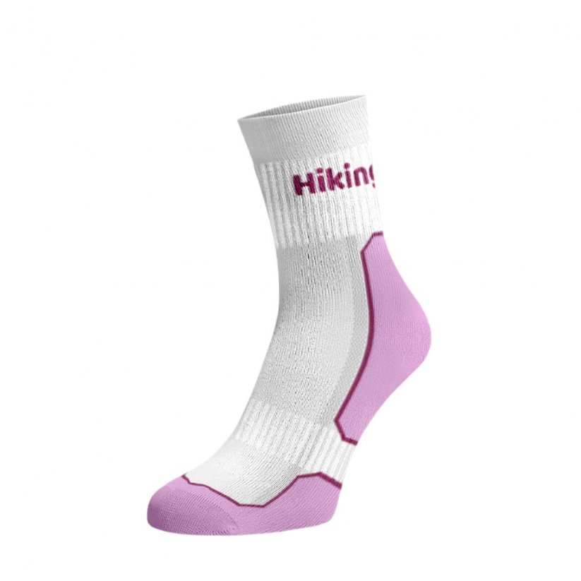 Hrubé funkční ponožky Hiking - bílofialové - Velikost: 42-44