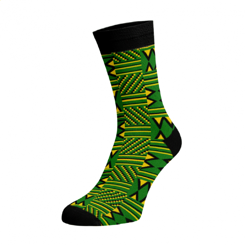 Vidám zokni Afro 1 - Szín: Zöld, Méret: 35-38, Alapanyag: Pamut