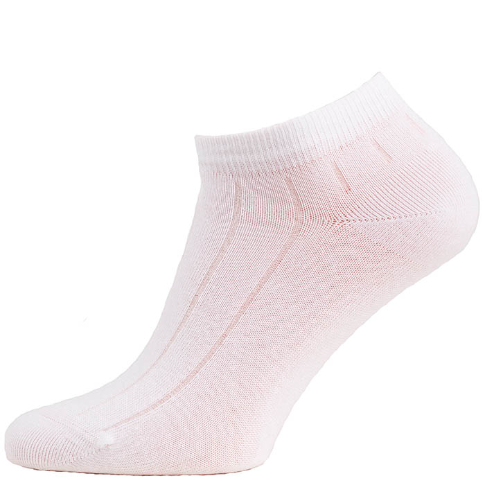 Nízke ponožky Rebro členok - Barva: Biela, Veľkosť: 35-38