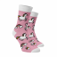 Veselé ponožky Jednorožci - Barva: Světlé růžová, Velikost: 33-34, Materiál: Bavlna