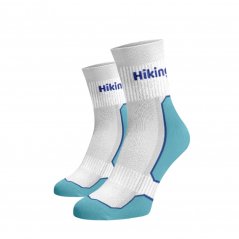 Hrubé športové ponožky Hiking - biela-modrá