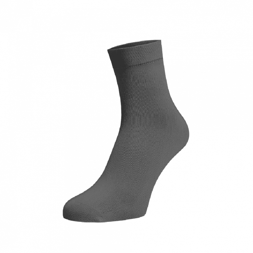 Střední ponožky tmavě šedé - Barva: Tmavě šedá, Velikost: 39-41, Materiál: Bavlna