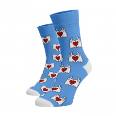 Zvýhodněný set 3 párů vysokých veselých ponožek - Pro zamilované