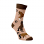 Veselé ponožky Koně - Barva: Béžová, Velikost: 45-46, Materiál: Bavlna