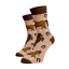 Veselé ponožky Koně - Barva: Béžová, Velikost: 45-46, Materiál: Bavlna