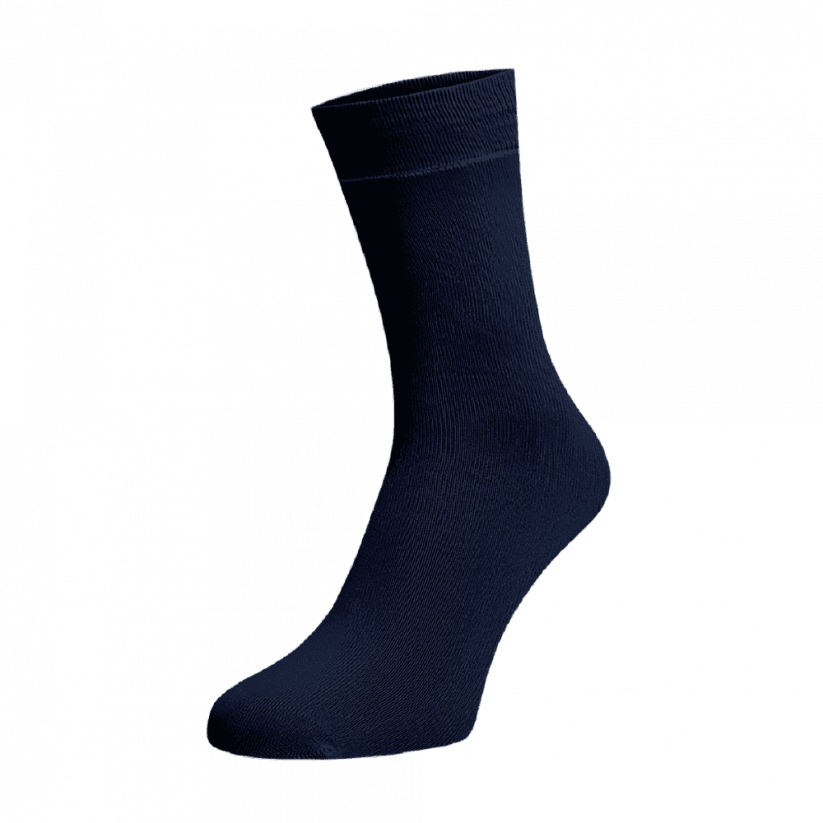 Bambusové vysoké ponožky tmavě modré - Barva: Modrá, Velikost: 35-38, Materiál: Viskoza (Bambus)