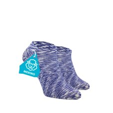 FINE MERINO Skarpetki stopki – melanżowy niebieski