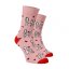Veselé ponožky Děkuji mami - Barva: Světlé růžová, Velikost: 35-38, Materiál: Bavlna