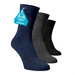 Zvýhodnený set 3 párov MERINO vysokých ponožiek - mix farieb