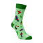 Veselé ponožky Papoušci - Barva: Zelená, Velikost: 45-46, Materiál: Bavlna