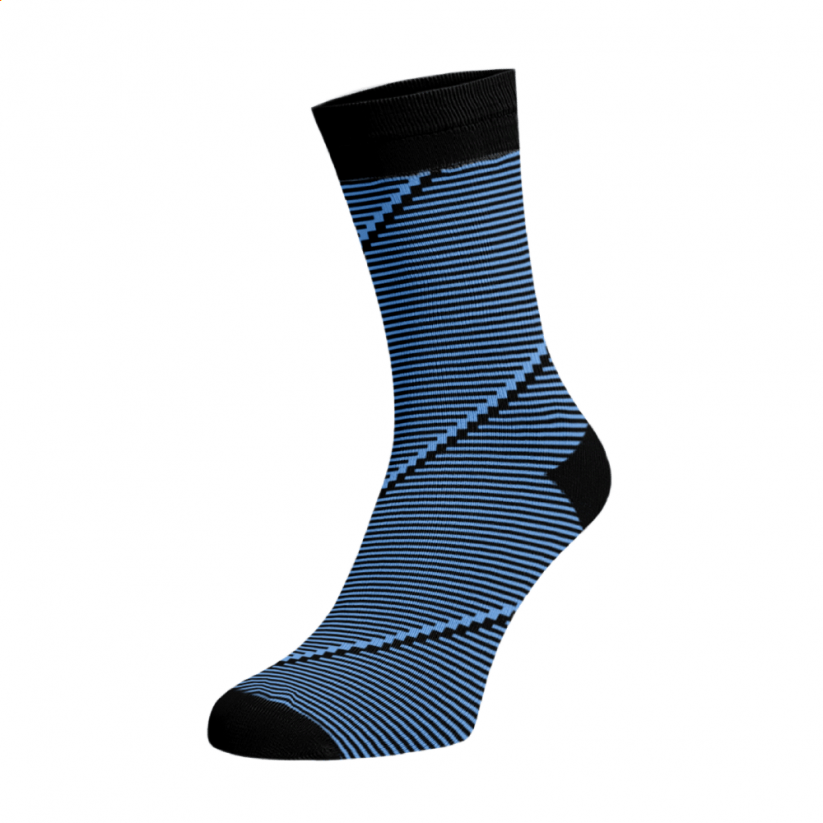 Společenské ponožky Spirála - Barva: Modrá, Velikost: 39-41, Materiál: Bavlna