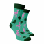 Veselé ponožky Plameňáci - Barva: Tyrkysová, Velikost: 39-41, Materiál: Bavlna