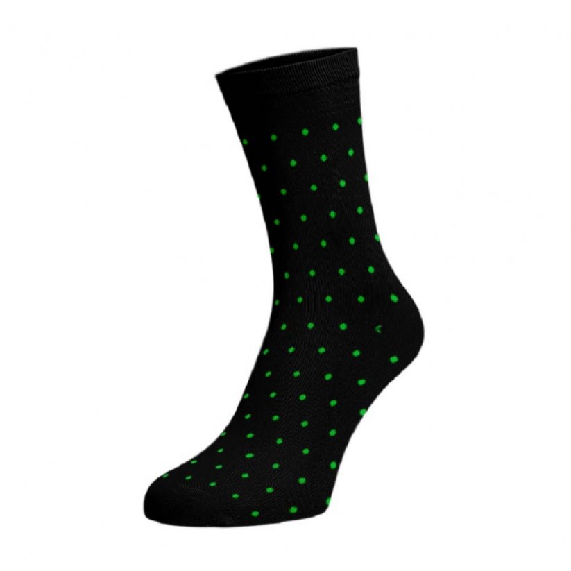 Hosszú szárú pöttyös zokni - zöld - Szín: Fekete, Méret: 45-46, Alapanyag: Pamut