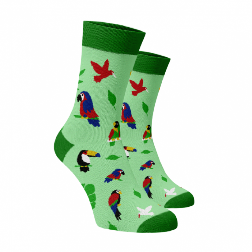 Veselé ponožky Papagáje