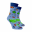 Veselé ponožky Rybičky - Barva: Blankytná, Velikost: 39-41, Materiál: Bavlna