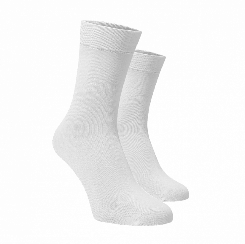 Akciós készlet 3 pár bambusz magas zokniból - fehér - Szín: Fehér, Méret: 42-44, Alapanyag: Viszkóz (Bambusz)