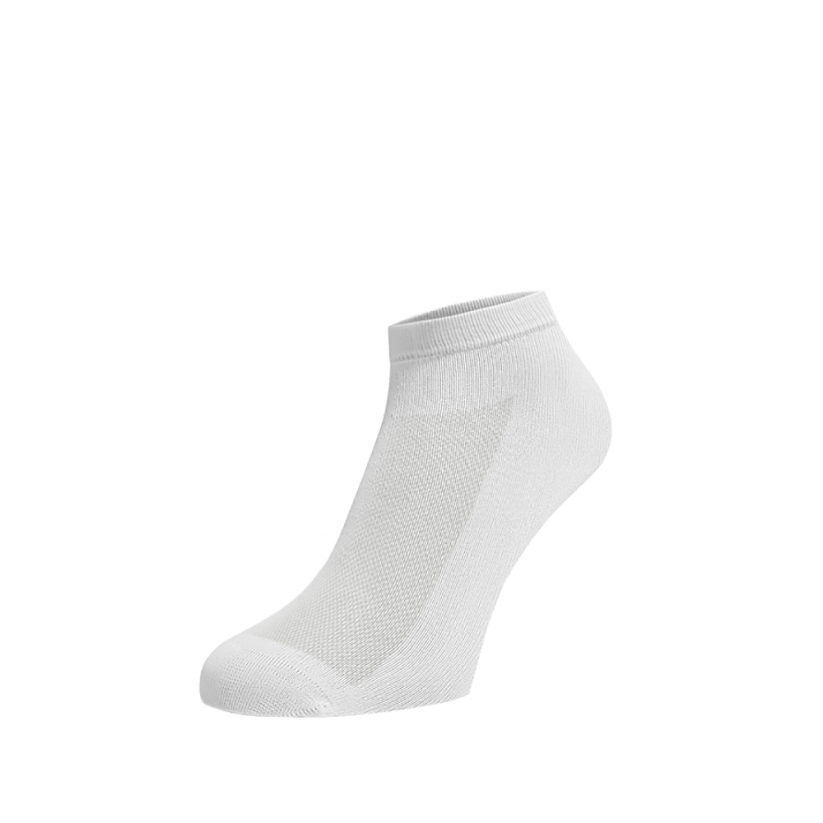 Športové ponožky s rebrovaním biele - Barva: Biela, Veľkosť: 35-38