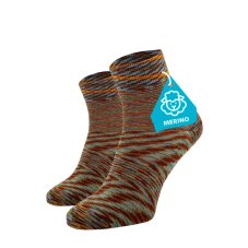 FINE MERINO Közepes zokni – melírozott barna