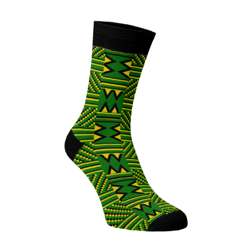 Vidám zokni Afro 1 - Szín: Zöld, Méret: 35-38, Alapanyag: Pamut