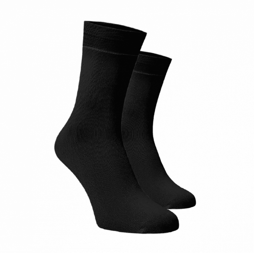 Bambusové vysoké ponožky černé - Barva: Černá, Velikost: 35-38, Materiál: Viskoza (Bambus)