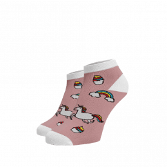 Veselé ponožky Jednorožce členkové