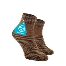 FINE MERINO Közepes zokni – melírozott barna